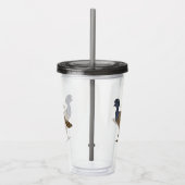 カラス素晴らしスマの鳥漫画イラストレーション アクリルタンブラー (右)