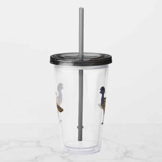 カラス素晴らしスマの鳥漫画イラストレーション アクリルタンブラー (右)