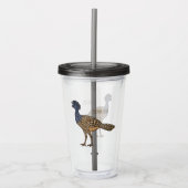 カラス素晴らしスマの鳥漫画イラストレーション アクリルタンブラー (正面)