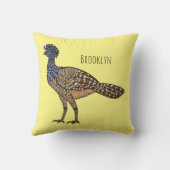 カラス素晴らしスマの鳥漫画イラストレーション クッション (裏面)