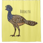 カラス素晴らしスマの鳥漫画イラストレーション シャワーカーテン (正面)