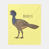 カラス素晴らしスマの鳥漫画イラストレーション フリースブランケット (正面)