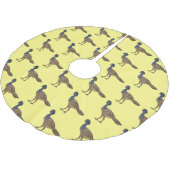 カラス素晴らしスマの鳥漫画イラストレーション ブラッシュドポリエステルツリースカート (アングル)