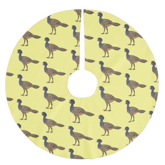 カラス素晴らしスマの鳥漫画イラストレーション ブラッシュドポリエステルツリースカート (正面)