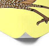 カラス素晴らしスマの鳥漫画イラストレーション ポスター (角)