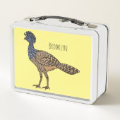 カラス素晴らしスマの鳥漫画イラストレーション メタルランチボックス (裏面)