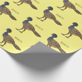 カラス素晴らしスマの鳥漫画イラストレーション ラッピングペーパー (角)