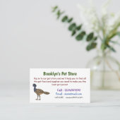 カラス素晴らしスマの鳥漫画イラストレーション 名刺 (スタンド正面)