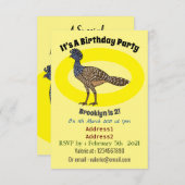 カラス素晴らしスマの鳥漫画イラストレーション 招待状 (正面/裏面)