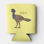 カラス素晴らしスマの鳥漫画イラストレーション 缶クーラー (裏面)