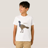 カラス素晴らしスマの鳥漫画イラストレーション Tシャツ (正面フル)