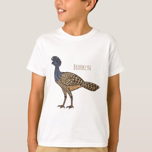 カラス素晴らしスマの鳥漫画イラストレーション Tシャツ (正面)