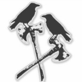 カラス軸と北欧軸 シール (正面)