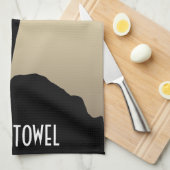 カラス黒鳥烏のバータオル金ゴールド キッチンタオル (四つ折り)