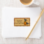 カラス、どんぐりとカボチャ感謝祭ラベル ラベル (インサイチュ)