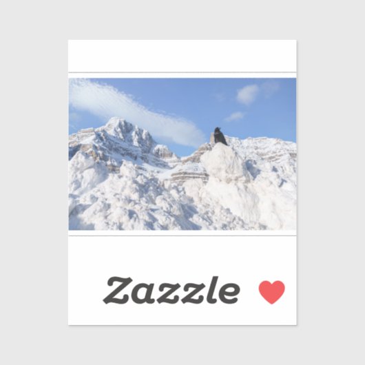 カラス・アットクラウフット・マウンテンAlbertaカナダ シール (シート)