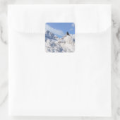 カラス・アットクラウフット・マウンテンAlbertaカナダ スクエアシール (バッグ)