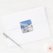 カラス・アットクラウフット・マウンテンAlbertaカナダ スクエアシール (封筒)