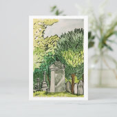 カラス・イン・ザ・墓地，アートプリントカード サンキューカード (スタンド正面)