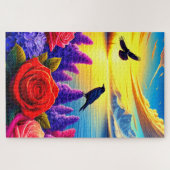 カラス ジグソーパズル (横)