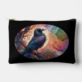 カラス・ツリー・オブ・ライフ・マンダラ異教の アクセサリーポーチ