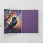 カラス・ツリー・オブ・ライフ・マンダラ異教の カード (内部)