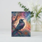 カラス・ツリー・オブ・ライフ・マンダラ異教の ポストカード (スタンド正面)