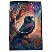 カラス・ツリー・オブ・ライフ・マンダラ異教の ミディアムペーパーバッグ (正面)