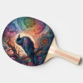 カラス・ツリー・オブ・ライフ・マンダラ異教の 卓球ラケット (横)