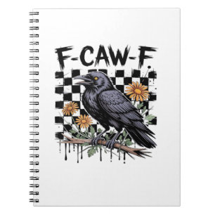 カラス フラワル, F-Caw-F 面白い鳥 FCAWF ムーンゴシック ノートブック