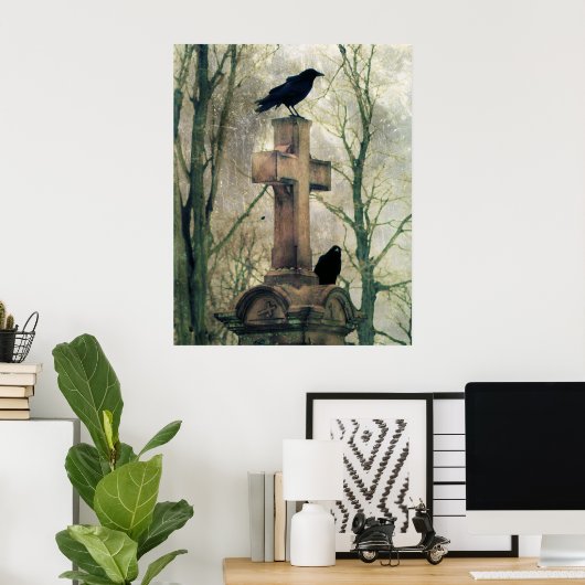 カラス ポスター (ホームオフィス)