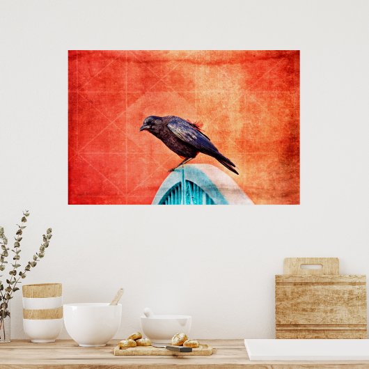 カラス ポスター (キッチン)