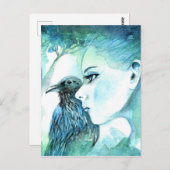 カラス ポストカード (正面/裏面)