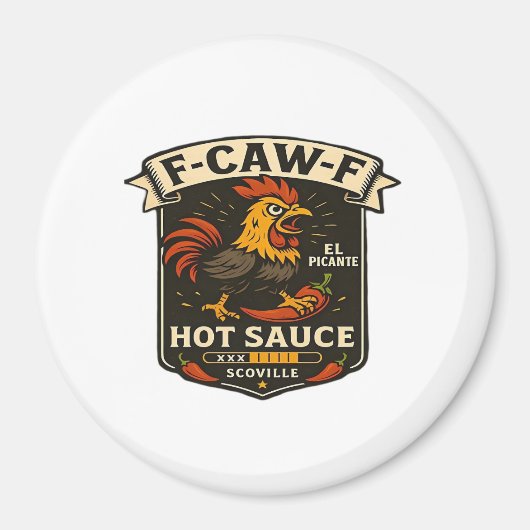 カラス+ユーモア+面白い+ゴシック+F-Caw-F マグネット (正面)
