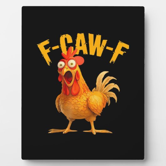 カラス ユーモア F-Caw-F ゴシック おもしろ かっこいい レトロ フォトプラーク (正面)