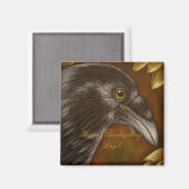 カラス・レイブン – 感謝祭マグネット マグネット (正面/裏面)