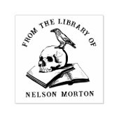 カラス | 図書館のゴシックスカル セルフインキングスタンプ (デザイン)