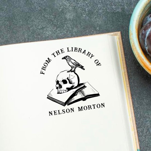 カラス | 図書館のゴシックスカル セルフインキングスタンプ