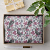 カラス、大げさに同情する人及びバラの花柄パターン 薄葉紙 (ギフト)