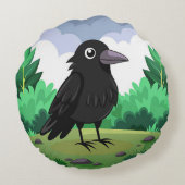 カラス（漫画） ラウンドクッション (裏面)