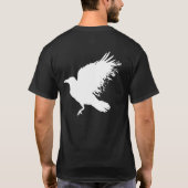 カラス - 白 Tシャツ (裏面)