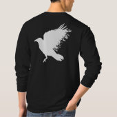 カラス - 白 Tシャツ (裏面)