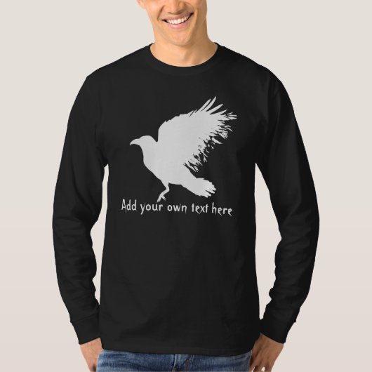 カラス - 白 Tシャツ (正面)