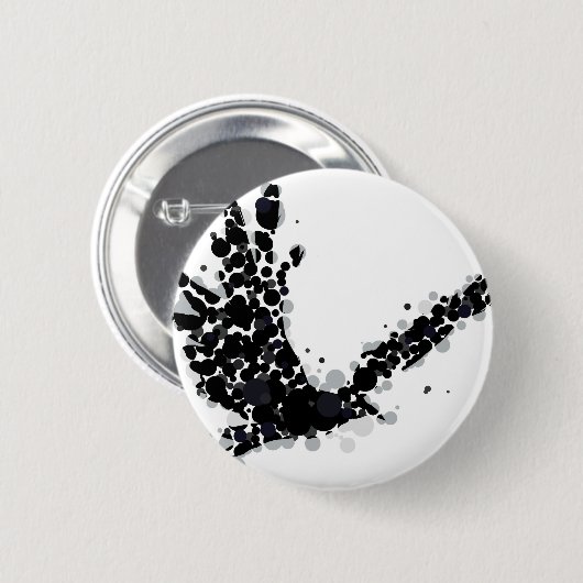 カラス 缶バッジ (正面&裏面)