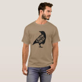 カラス+鳥+環境+自然 Tシャツ (正面フル)