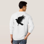 カラス - 黒い鳥 Tシャツ (裏面フル)