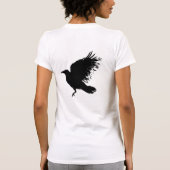 カラス - 黒 Tシャツ (裏面)