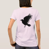 カラス - 黒 Tシャツ (裏面)