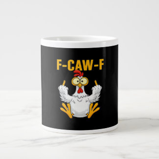 カラス F-Caw-F おもしろい ユーモア ゴシック ジャンボコーヒーマグカップ