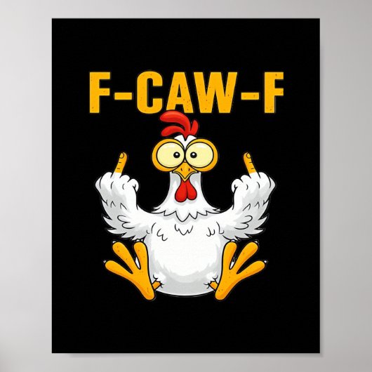 カラス F-Caw-F おもしろい ユーモア ゴシック ポスター (正面)